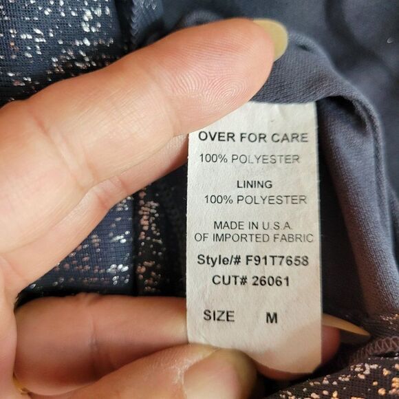 Vintage Y2K Fredrick's of Hollywood Dress One Shoulder Ruched Bodycon Sparkle M - Picture 13 of 14